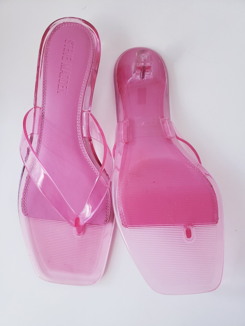 Steve Madden Pink Clear Kittem Heels - Picture 10 of 12